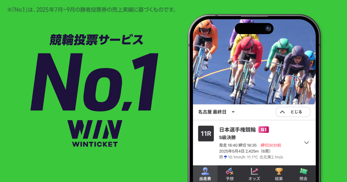 清水裕友選手のプロフィール・近況成績・通算成績【ウィンチケット競輪】
